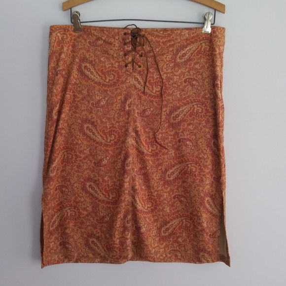 Rampage Dresses & Skirts - Vintage Made In USA L RAMPAGE Skirt Fall Paisley